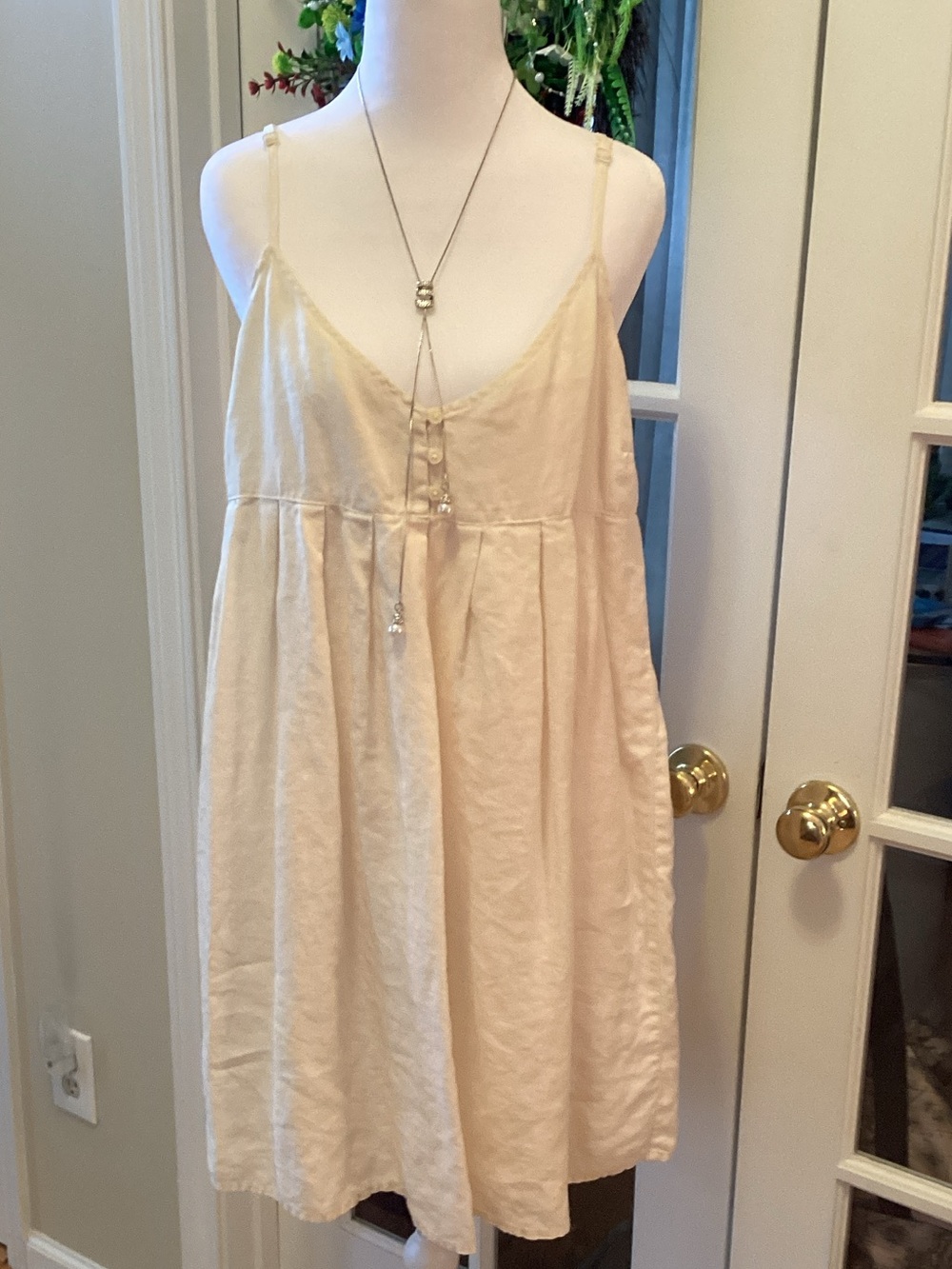 Old Navy Cream Slip Mini Dress